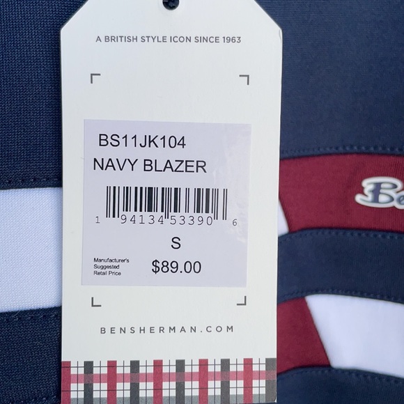 NWT Ben Sherman Lightweight Zipper Jacket - Picture 3 of 4